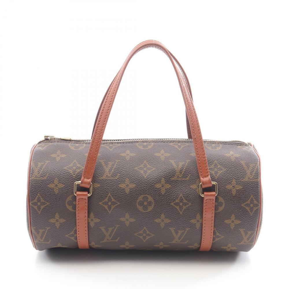Louis Vuitton Papillon Handbag Canvas Leather Monogram Brown
